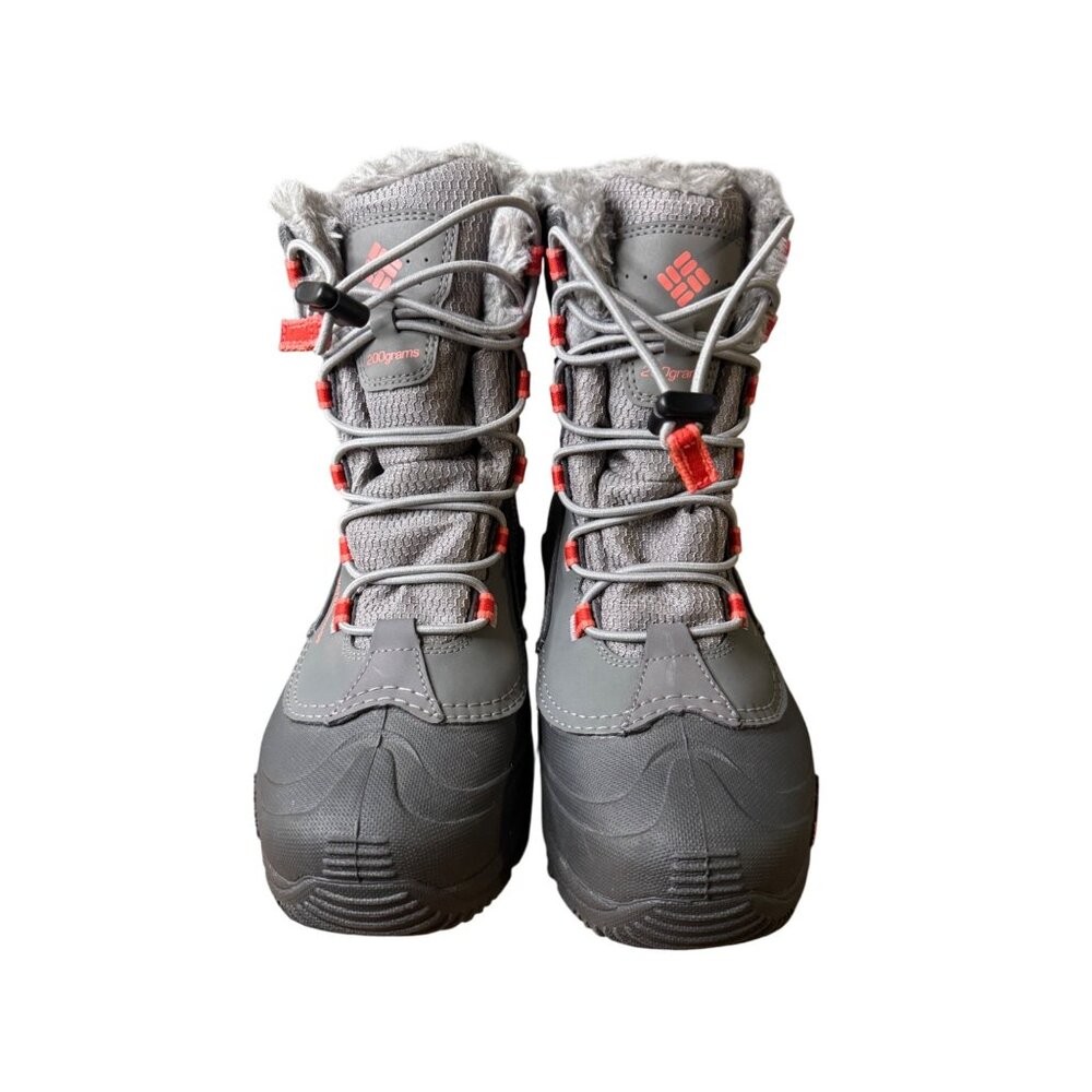 Columbia Bugaboot III Women's Waterproof Faux Fur Winter Boots Size 5 Gray & Ora - Picture 2 of 11